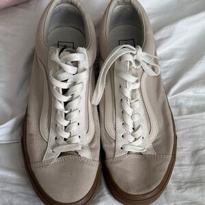 Vans Beige and White Sneakers